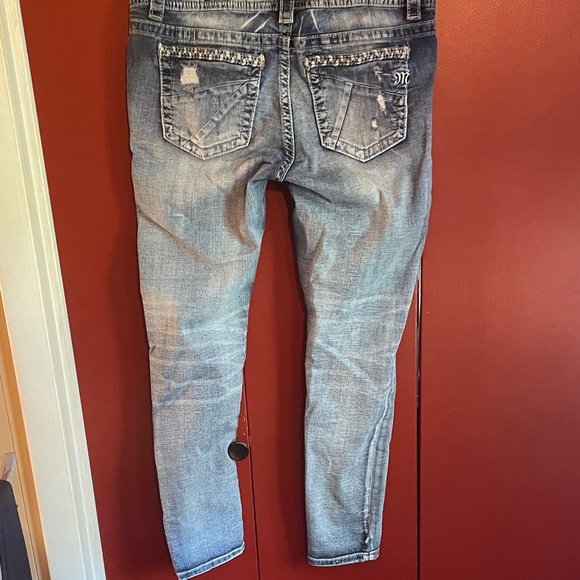 Miss Me Blue Skinny Jeans - Picture 3 of 4